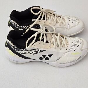 Yonex Power Cushion 65 Badminton Tennis Shoes White Black Yellow Men's Size 10